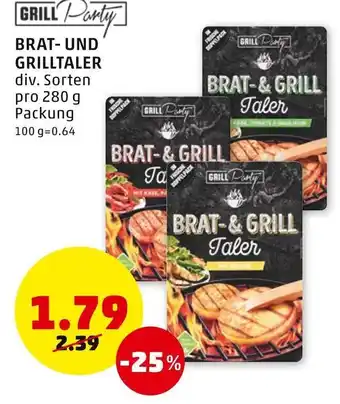 PENNY Grill Party Brat-Und Grilltaler 280 g Angebot