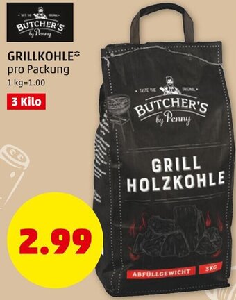 PENNY Grillkohle 3 Kilo Angebot
