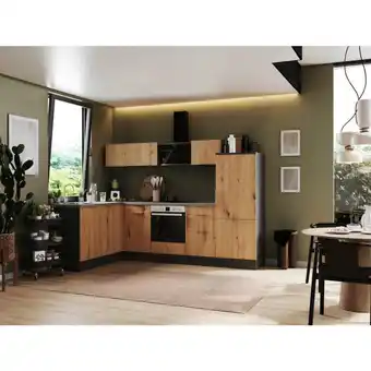 XXXLutz Eckküche 175/280 cm in Grau, Eiche Artisan Angebot