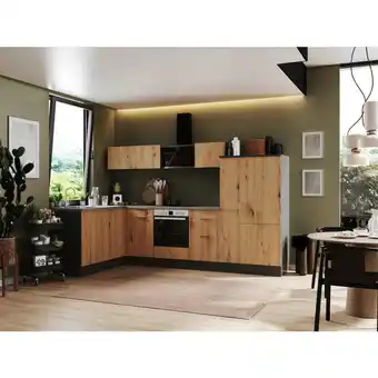 XXXLutz Eckküche 175/310 cm in Grau, Eiche Artisan Angebot