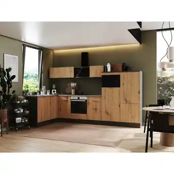 XXXLutz Eckküche 175/340 cm in Grau, Eiche Artisan Angebot