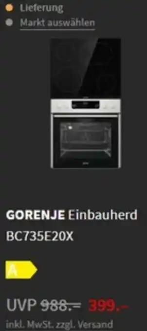 Media Markt Gorenje Einbauherd BC735E20X Angebot