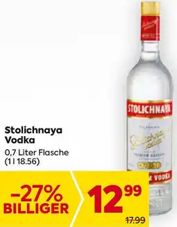 Billa Stolichnaya Vodka 0,7 Liter Angebot