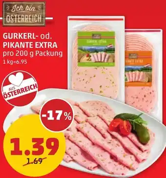 PENNY GURKERL-od. PIKANTE EXTRA 200g Angebot