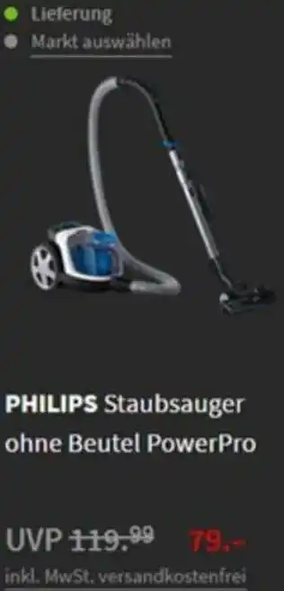 Media Markt Philips Staubsauger Ohne Beutel PowerPro Angebot