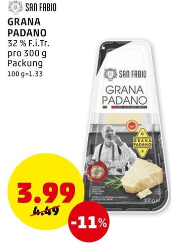 PENNY San Fabio Grana Padano 300 g Angebot