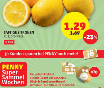 PENNY Saftige Zitronen 1 Kilo Angebot