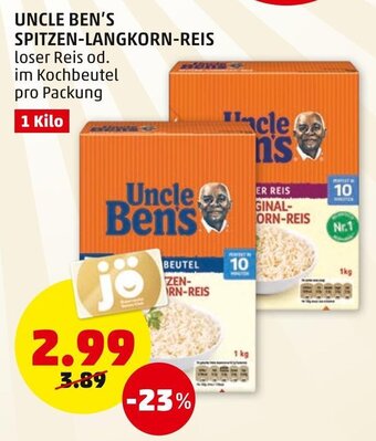 PENNY Uncle Ben's Spitzen Langkorn Reis 1 Kilo Angebot