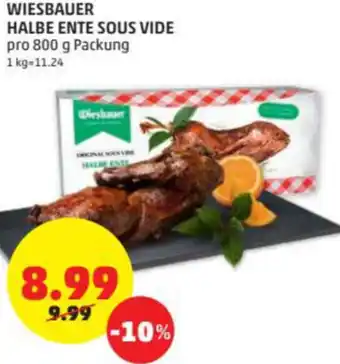 PENNY Wiesbauer Halbe Ente Sous Vide 800g Angebot