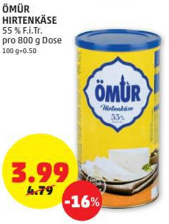 PENNY Ömür Hirtenkäse 800g Angebot