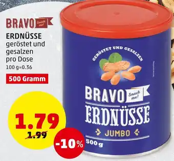PENNY Bravo Erdnüsse 500 Gramm Angebot
