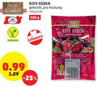 PENNY Rote Rüben 500g Angebot