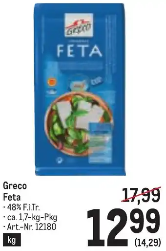 Metro Greco Feta Angebot