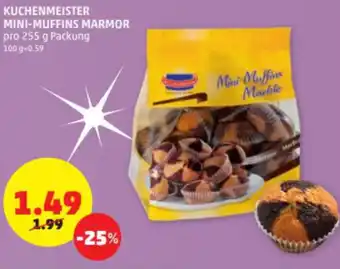 PENNY Kuchemeister Mini-Muffins Marmor 255g Angebot