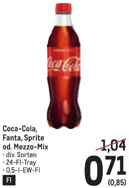 Metro Coca-Cola, Fanta, Sprite od. Mezzo-Mix Angebot
