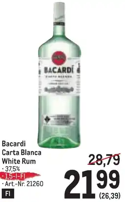 Metro Bacardi Carta Blanca White Rum Angebot