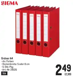 Metro Ordner A4 Angebot