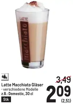 Metro Latte Macchiato Gläser Angebot