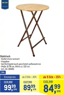 Metro Stehtisch Angebot
