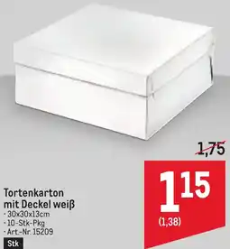 Metro Tortenkarton mit Deckel weiß Angebot