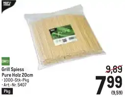 Metro Grill Spiess Pure Holz 20cm Angebot