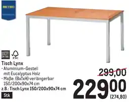 Metro Tisch Lynx Angebot
