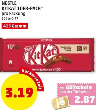 PENNY Nestle Kitkat 10er-Pack 415 Gramm Angebot