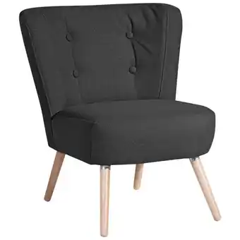 XXXLutz Sessel in Flachgewebe, Leinenoptik Schwarz Angebot