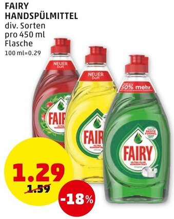 PENNY Fairy Handspülmittel 450 ml Angebot