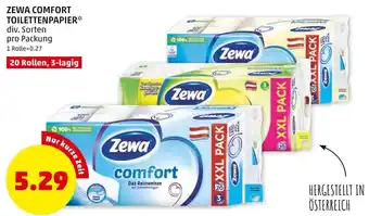 PENNY Zewa Comfort Toilettenpapier 20 Rollen 3-Lagig Angebot