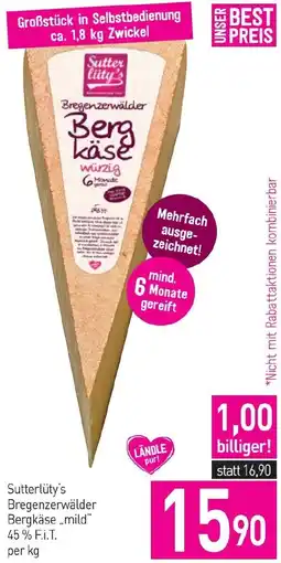Sutterlüty Sutterlüty's Bregenzerwälder Bergkäse mild Angebot