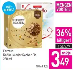 Sutterlüty Ferrero Raffaello oder Rocher Eis 280ml Angebot