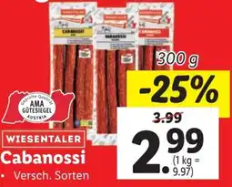 Lidl Cabanossi 300g Angebot
