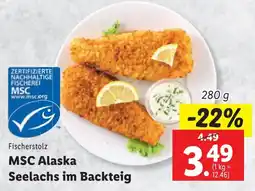 Lidl MSC Alaska Seelachs im Backteig 280g Angebot