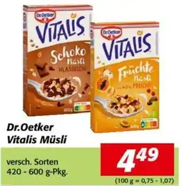 Nah&Frisch Dr Oetker Vitalis Müsli 420-600g Angebot
