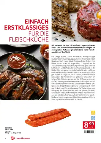Transgourmet SCHWEIN SPARE RIBS Angebot