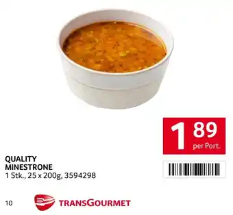Transgourmet QUALITY MINESTRONE Angebot