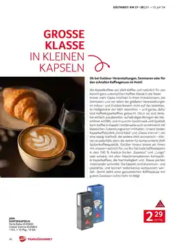Transgourmet JAVA KAFFEEKAPSELN Angebot
