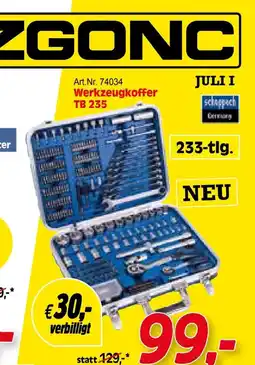 Zgonc Werkzeugkoffer TB 235 Angebot