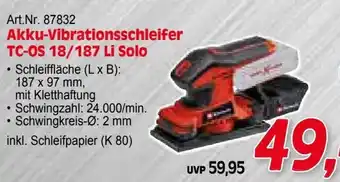 Zgonc Akku-Vibrationsschleifer TC-OS 18/187 Li Solo Angebot