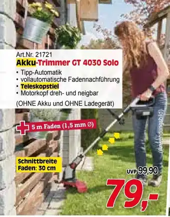 Zgonc Akku-Trimmer GT 4030 Solo Angebot