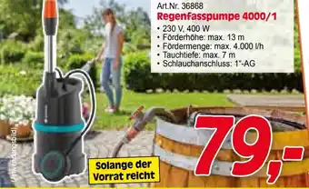 Zgonc Regenfasspumpe 4000/1 Angebot