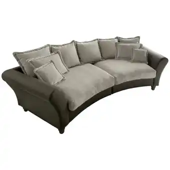 XXXLutz Bigsofa in Chenille, Mikrofaser Dunkelbraun, Hellbraun Angebot