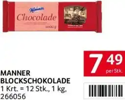 Transgourmet MANNER BLOCKSCHOKOLADE Angebot