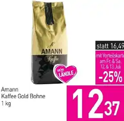 Sutterlüty Amann Kaffee Gold Bohne 1 kg Angebot