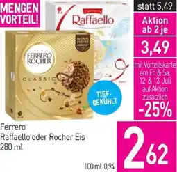 Sutterlüty Ferrero Raffaello oder Rocher Eis 280ml Angebot