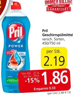 Strasser Markt Pril Geschirrspülmittel Angebot