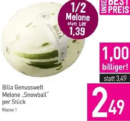 Sutterlüty Billa Genusswelt Melone Snowball Angebot