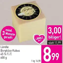 Sutterlüty Ländle Bergkäse Kubus 45% F.i.T. 600g Angebot