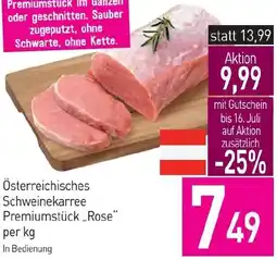Sutterlüty Österreichisches Schweinekarree Premiumstück Rose Angebot